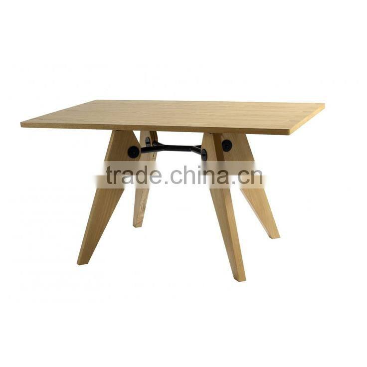 American style wooden table solvay by Jean Prouve for dining room