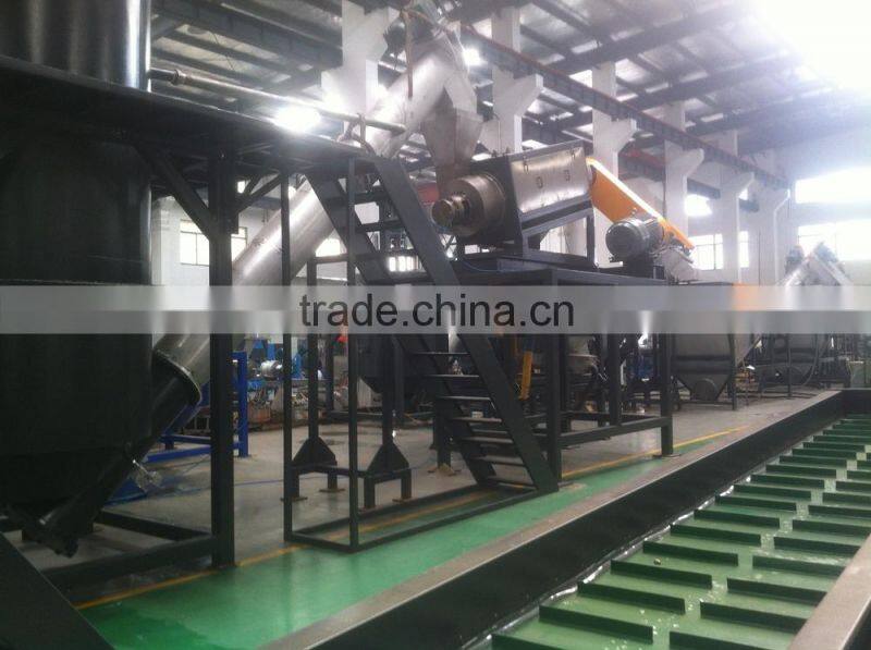 2000kgh PET bottle bales plastic crusher machinery manufacturer