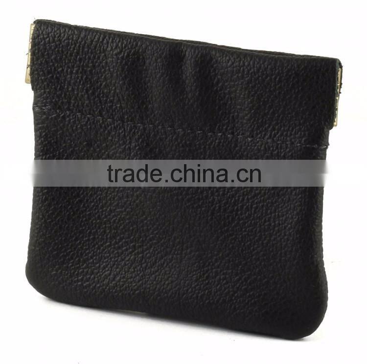 Top quality leather coin purse slim genuine leather coin purse for men