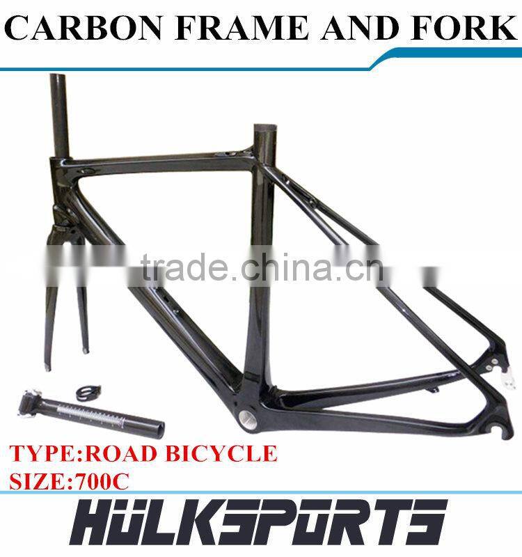 High Quality Cheap 700C OEM Carbon Road Bike Frame Carbon Road Bike Frame Made In China Chinese Carbon Bike Frame