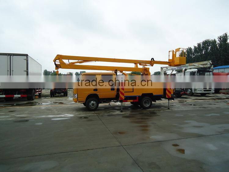 2014 Good Price Dongfeng crew cab 14M truck mounted hydraulic lifting platform