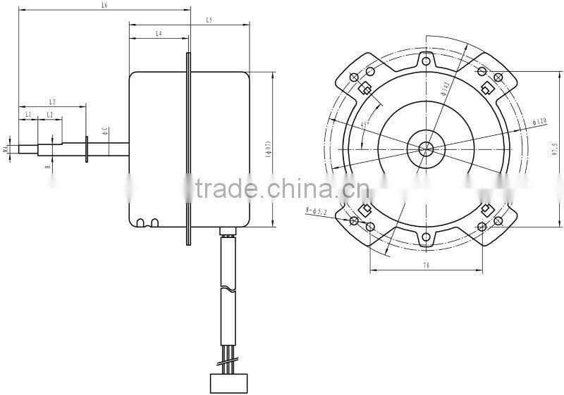 Single phase electrical portable air conditioner parts