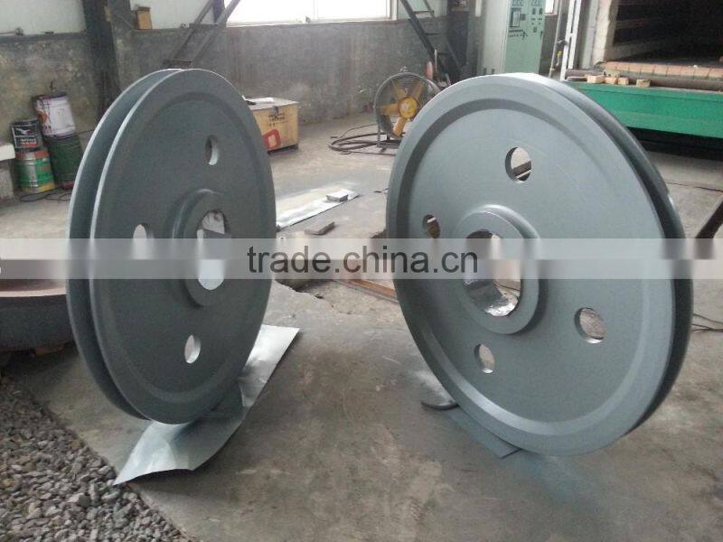 customized alloy steel forged pulley wheel