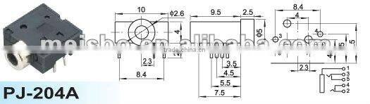 3.5mm female dual phone jack