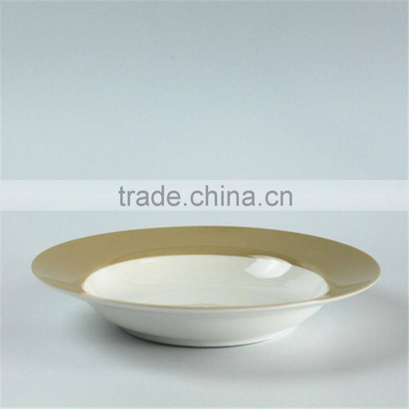 broadside round new bone china white glazed flower pattern decorated price competitive Hebei factory 20PCS dinnerware set