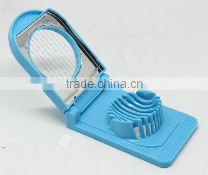 COLORFUL PLASTIC ROUND & REC EGG SLICER, ABS+STAINLESS STEEL, WITH COLOR BOX