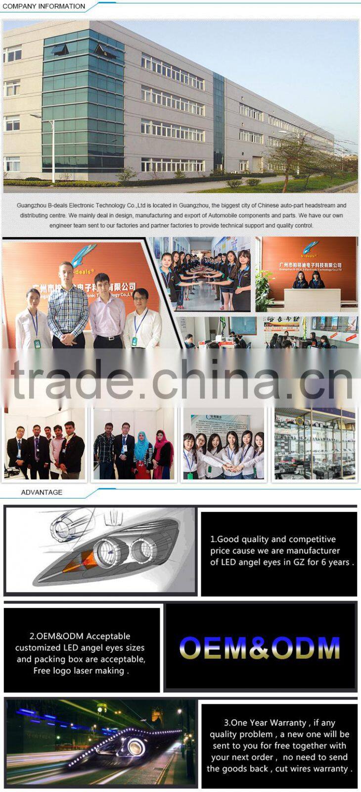 B-deals car parts led angel eye 3'' pod light kit for trucks