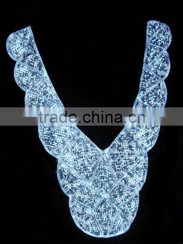 Fashion embroidery polyester women neck collar