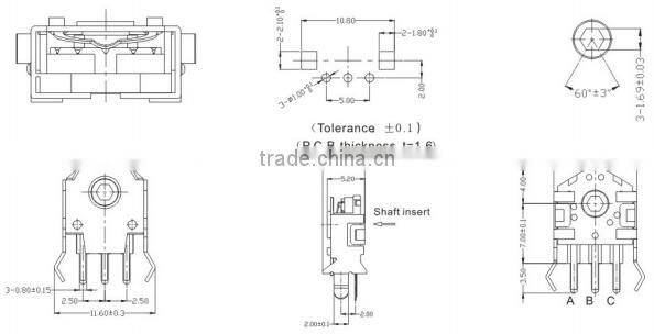 DC 5V 1mA 7mm rotary encoder switch