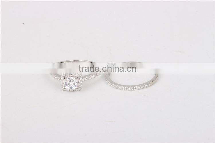 High quality fashion lady's 14k ring set wedding jewelry AAAAA CZ