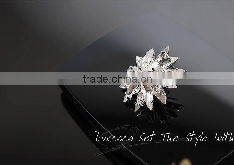 White Crystal Earrings Crystal Flower Rhinestone Stud Rhinestone Flower Earrings