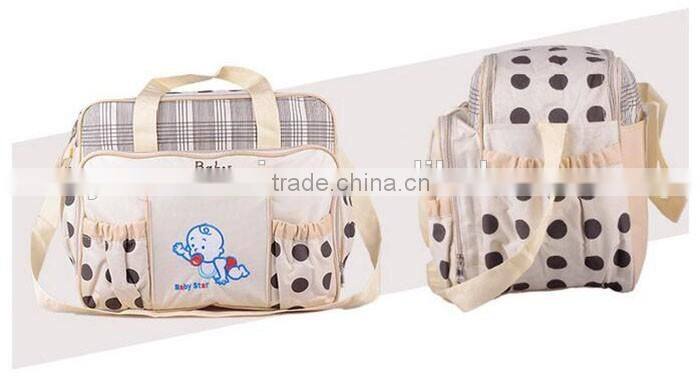 High quality large functional mommy bag cute baby diaper bag
