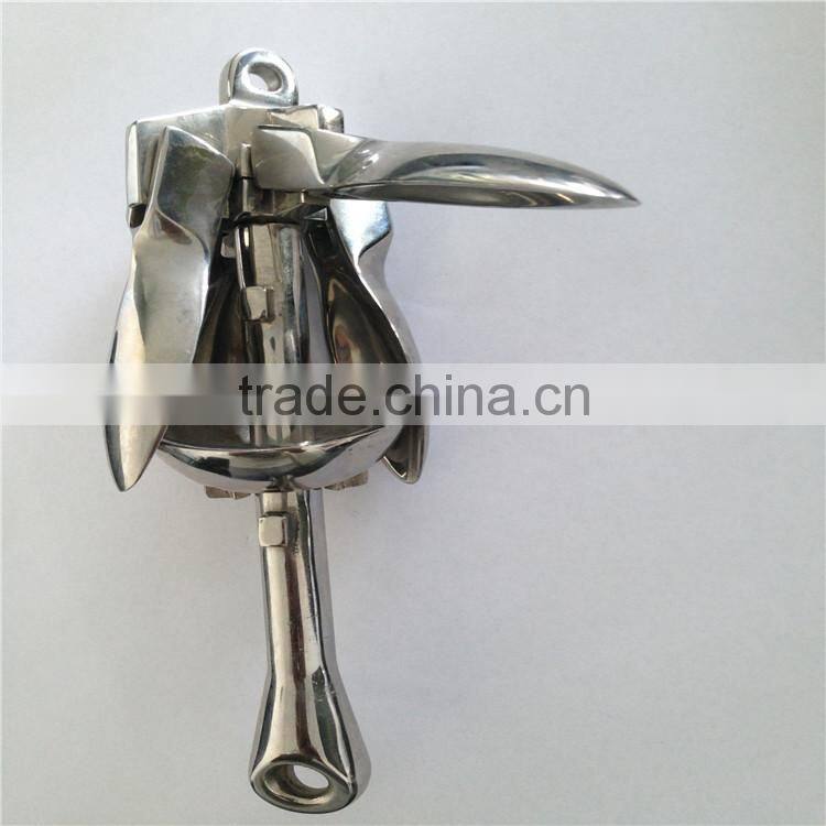 Small stainless steel inflatable boat accessories folding anchor