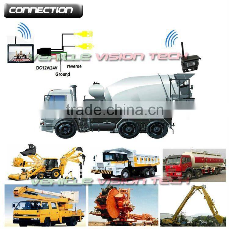 7inch analog wireless car camera system with 4CH display switch & CMOS/CCD camera