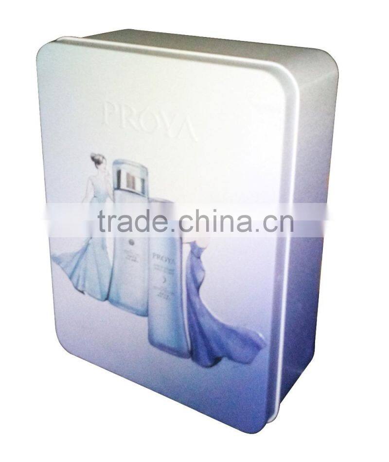 Cosmetic tinplate material box