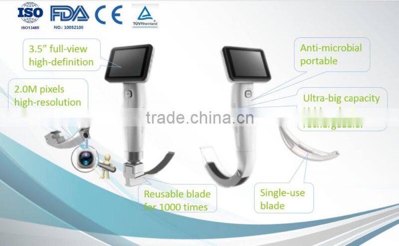 Portable Reusable pediatric adult difficult airway size Video Laryngoscope