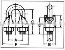 high quality g450 us type drop forged wire rope clip