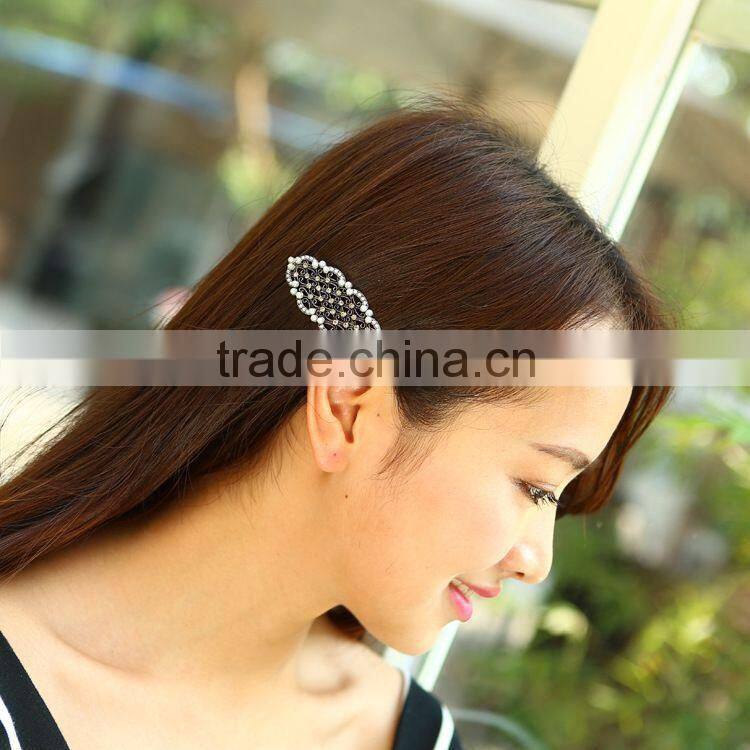 Direct Selling Wholesale Fashion Vintage Colorful Crystal Rhinestones Peacock Hairpin Barrette Hair Clip Hair Jewelry For Women