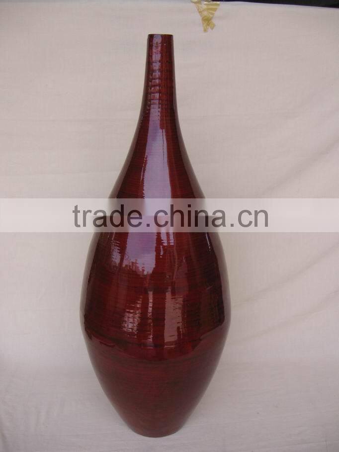 laminated bamboo vase