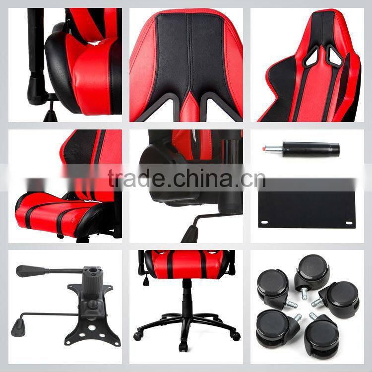 AKRACING new fashionable red leather swivel reclining ergonomic executive office chair