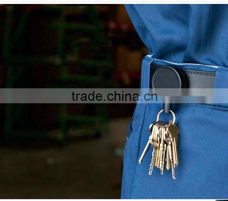 Gold metal retractable badge holder reel with belt clip for business