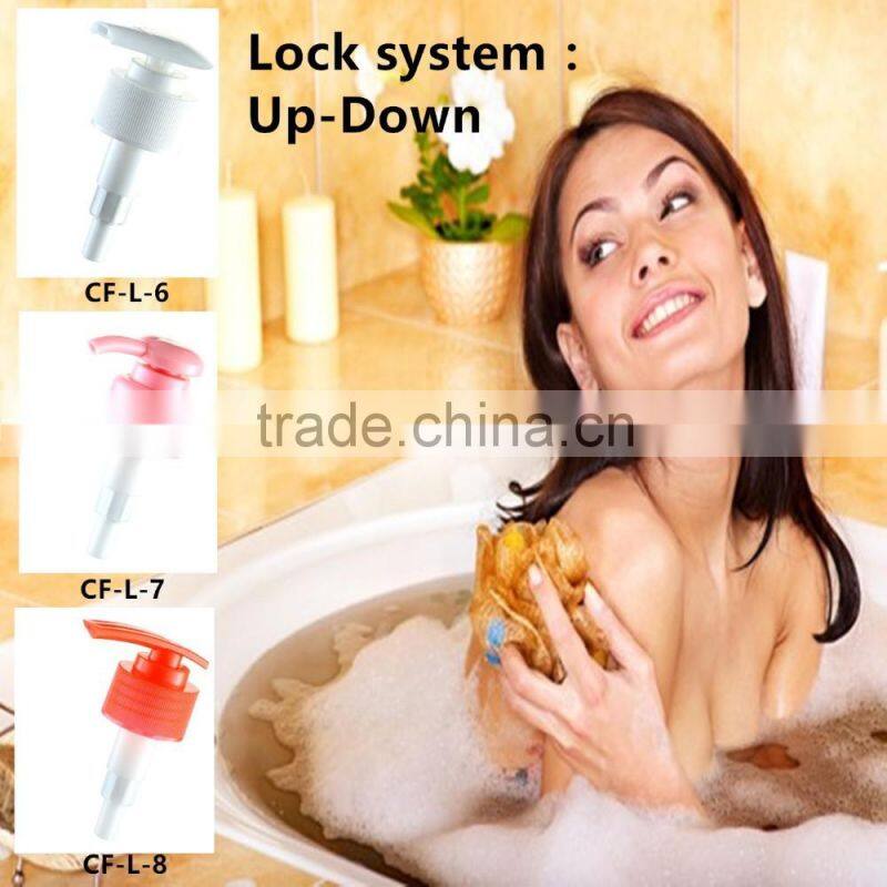 Custom left right lock pump sprayer cleaning lotion pump for bottle sprayer head 28 410 lotion pump