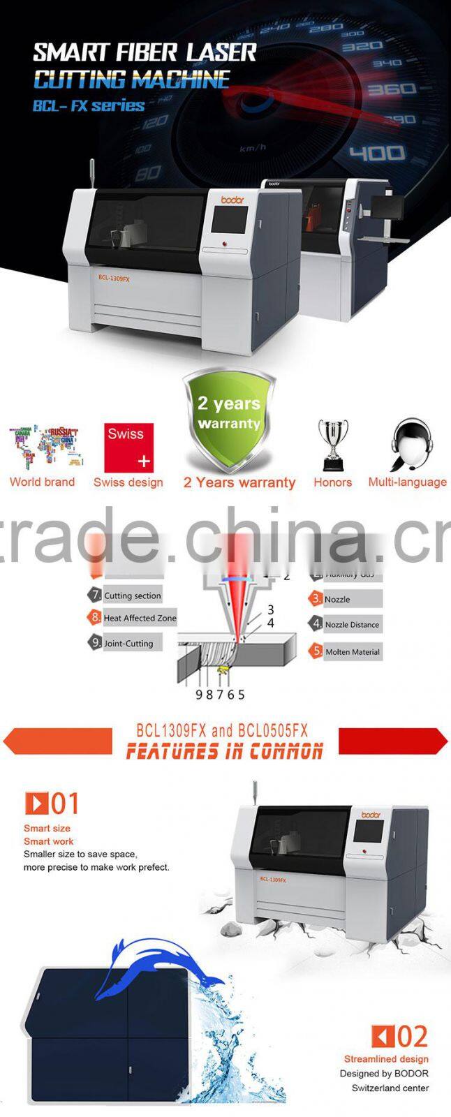 china bodor Staineless steel laser cutting machine cnc