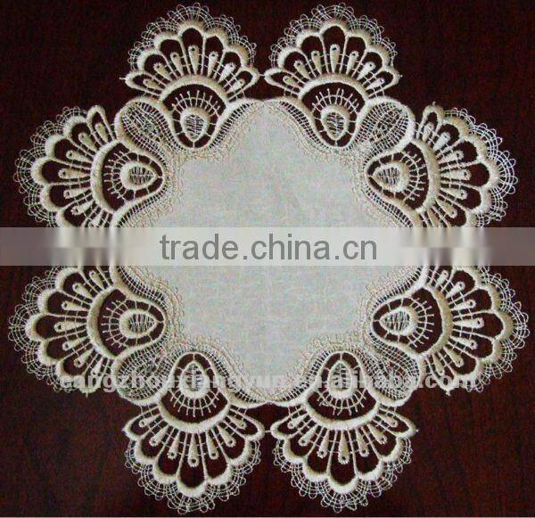 New design white snow water soluble lace tablecloth home textile polyester