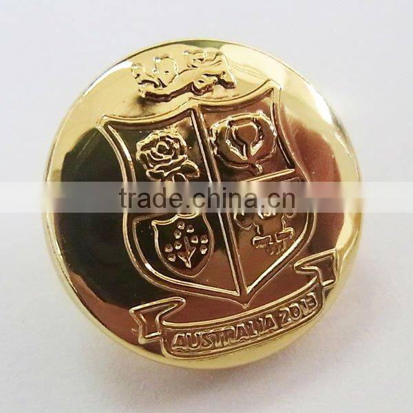 20mm Gold custom made sewing buttons
