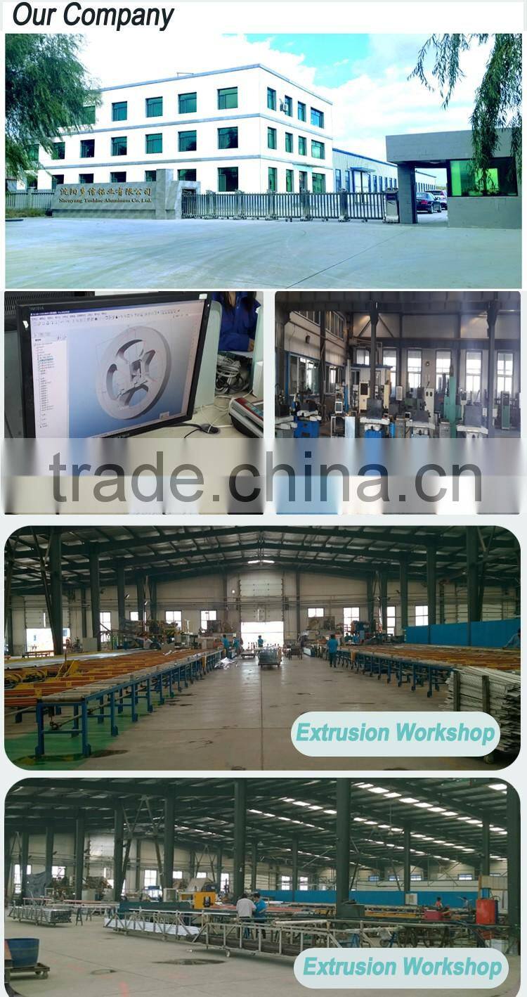 Industrial aluminum profile with powder coating or anodizing