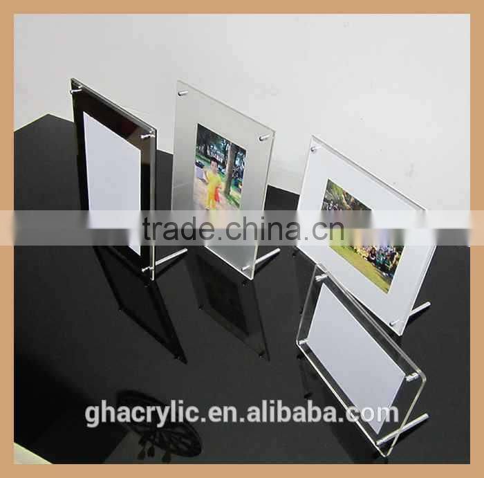 customized free standing acrylic photo frame with advertising nails