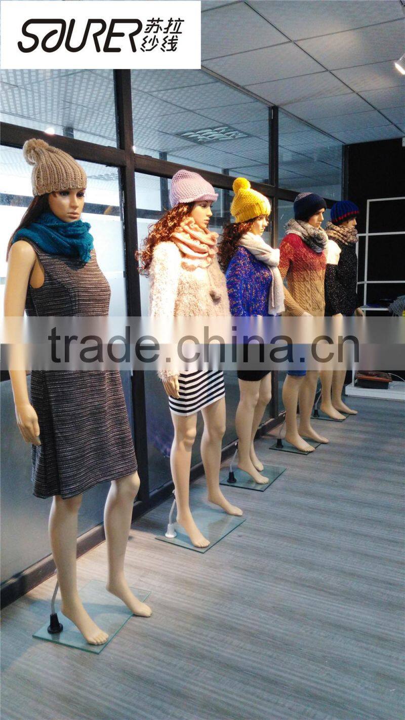 polyester black chenille yarn for knitting scarf