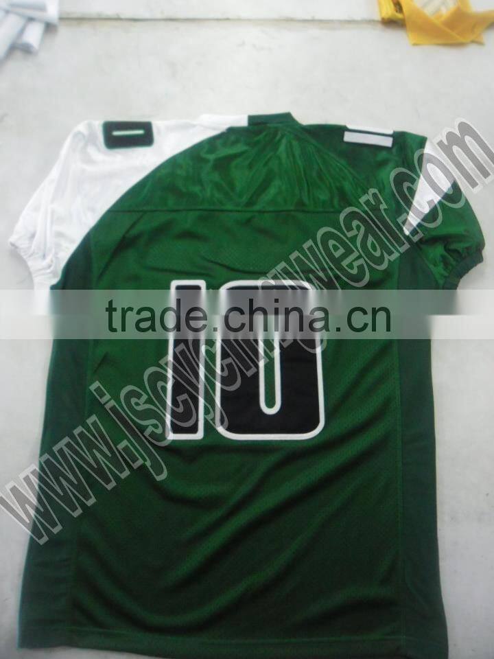 Custom Green and White American football jersey