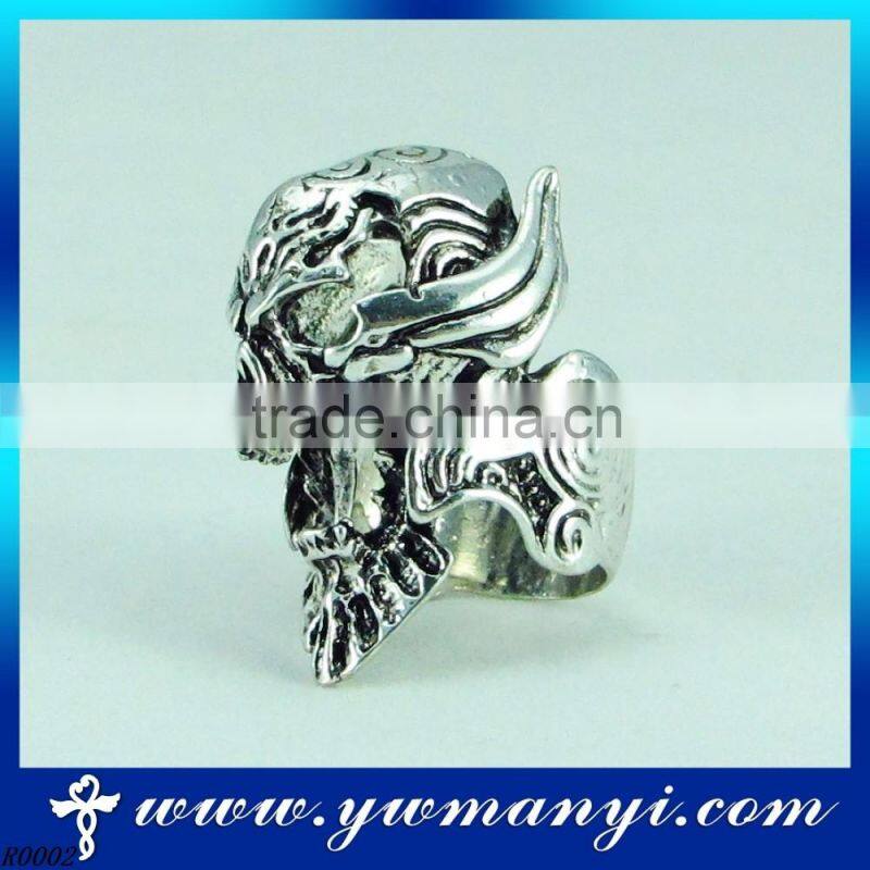 Wholesale fashion jewelry india jewelry imports big heavy skull rings R2