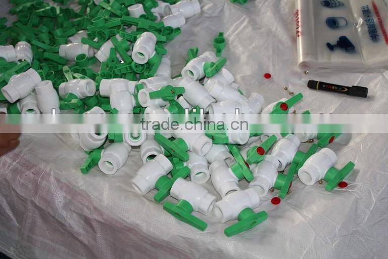 MACRO PP-R ball valve of dark green colour
