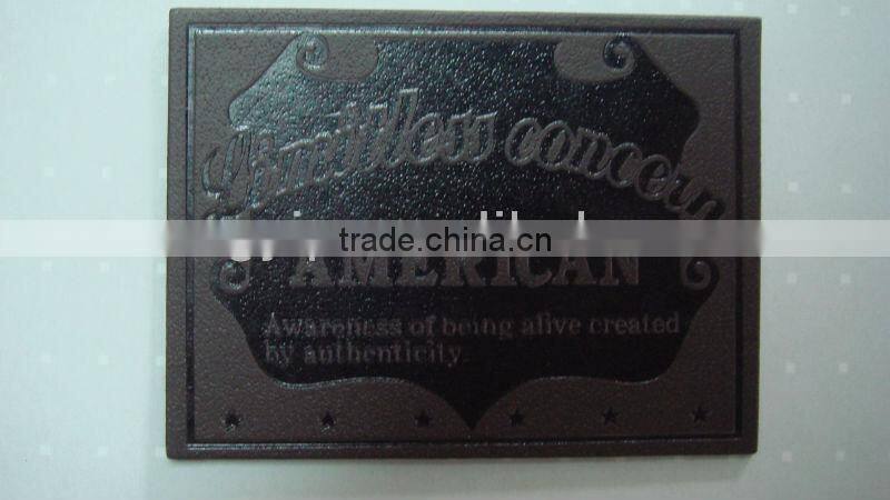 2015 spring fashion used genuine leather label patch