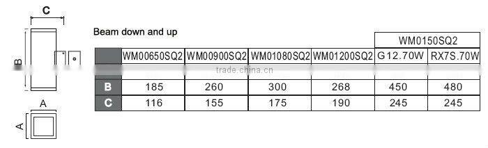 NANJING IP65 2 GU10 E27outdoor up down wall light