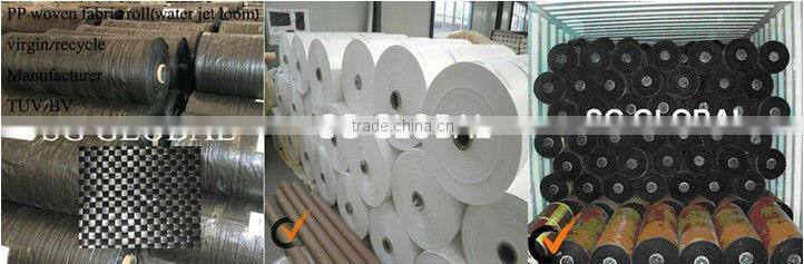 Green pp fabric made by water jet looms