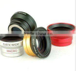 0.67X digital camera wide angle lens and macro lens