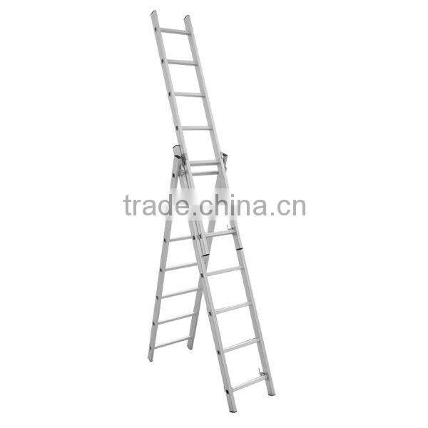 Adjustable Aluminium 3-section ladder Extension ladder EN131