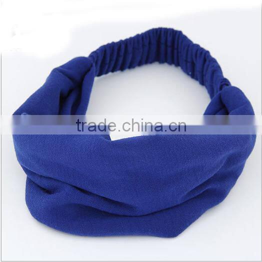Pure color cotton headband Sports yoga absorb sweat hair band