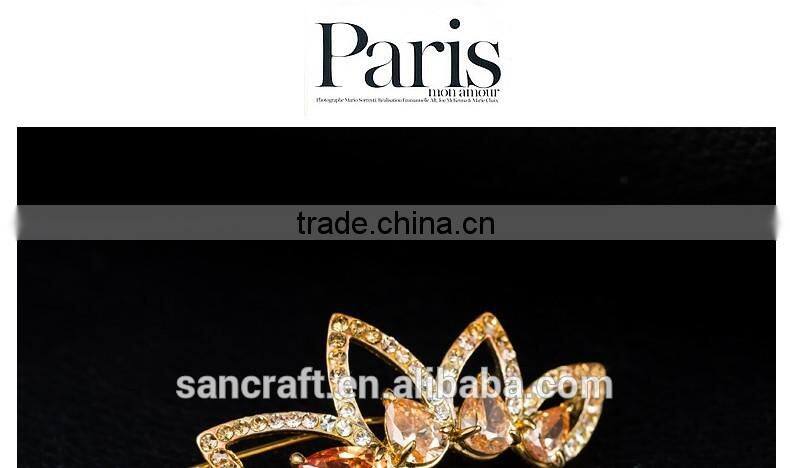 Made in france korean grace crown Austrian crystal hair clip