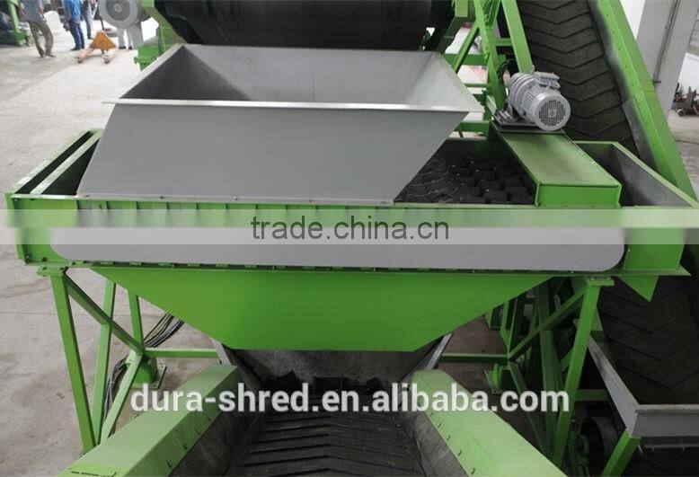 Low RPM double shaft shredder machine for rubber chips