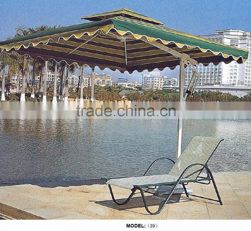 Outdoor PE rattan pool or poolside sunbed