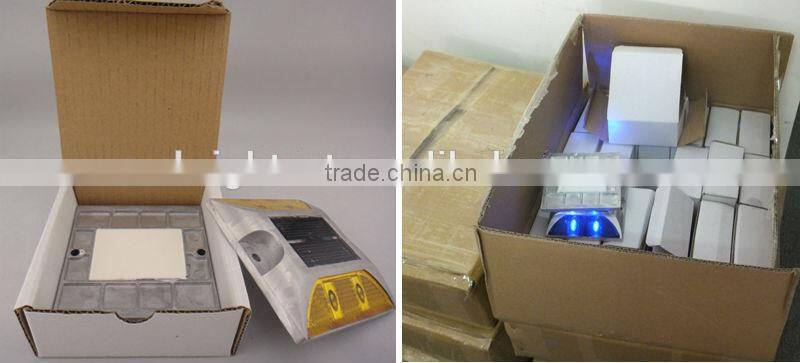 0.3WP 3.87V/100mA LED Solar Road Stud light, 2/3pcs led solar road markers, waterproof flashing reflective led solar road stud