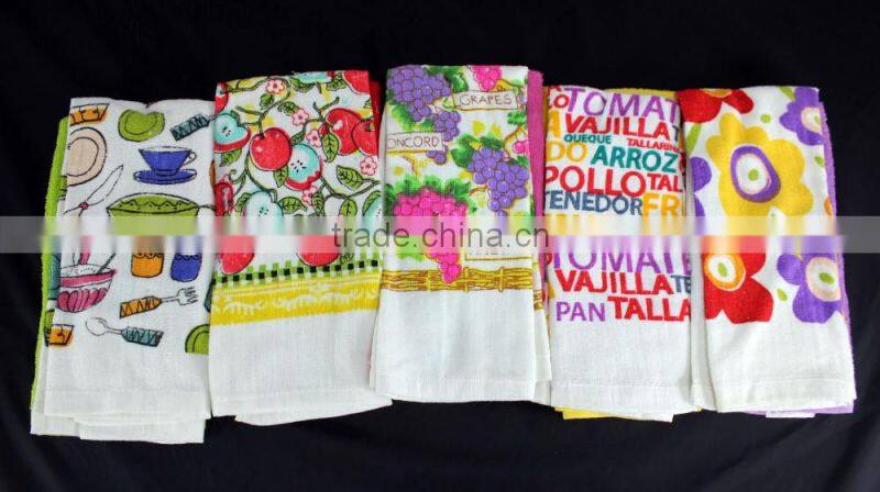 china product wholesale terry kitchen towels with custom printing