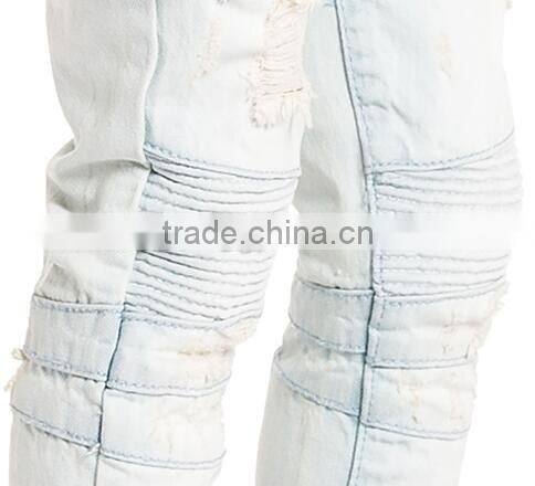OEM High Quality Cotton White Boy Kids Jeans