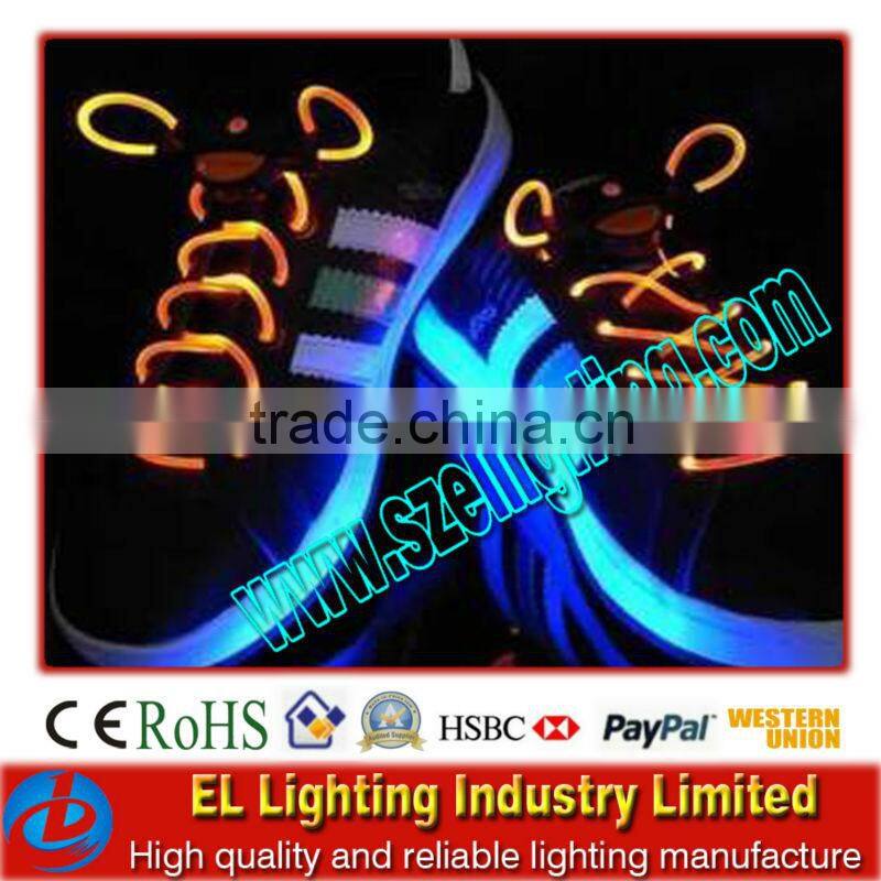 green and pink mix flashing led shoelaces,hot selling in 2014