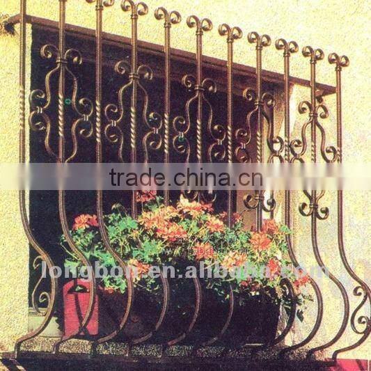 Top-selling newest wrought iron window grill design