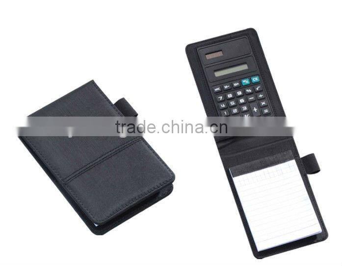 PU jotter notebook cover with calculator